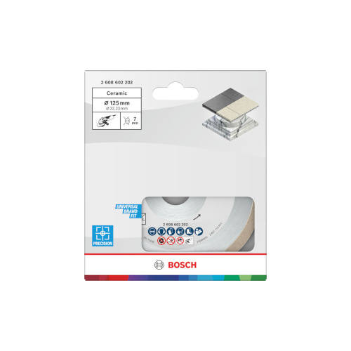 Bosch Keraaminen katkaisulaikka, 125 x 7 mm, reiän halkaisija 22,23 mm