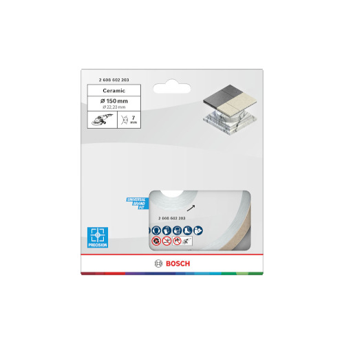 Bosch Keraaminen katkaisulaikka, 150 x 7 mm, reiän halkaisija 22,23 mm
