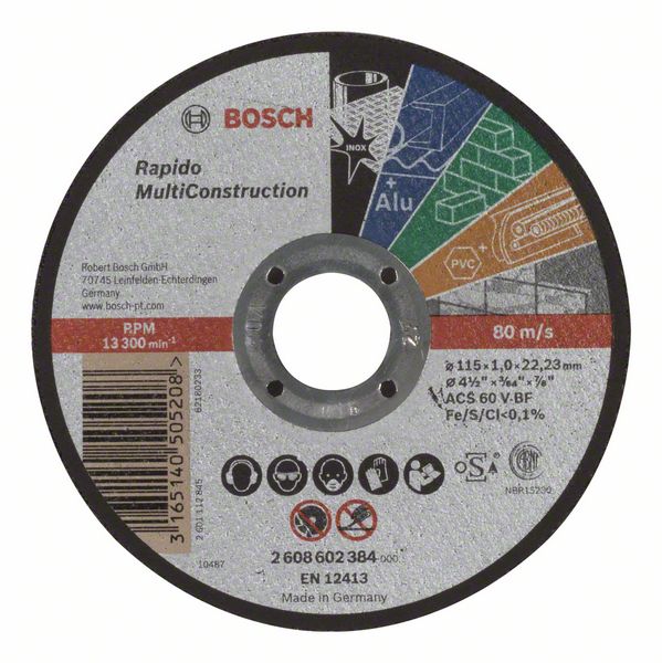 Bosch PRO Multi Material -katkaisulaikka, 115 x 1 x 22,23 mm
