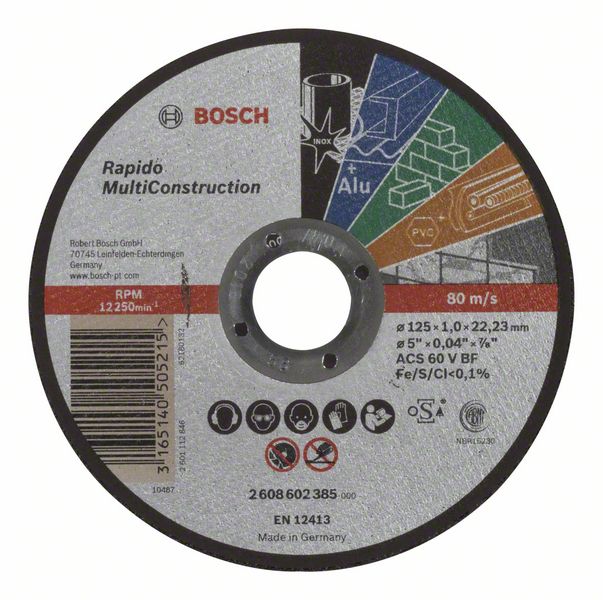 Bosch PRO Multi Material -katkaisulaikka, 125 x 1 x 22,23 mm