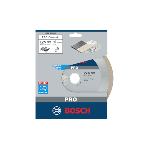 Bosch PRO Ceramic -timanttilaikka, 200 x 25,4 mm