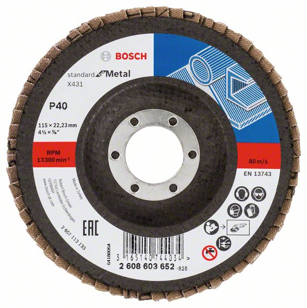 Bosch Tasoliuskalaikka X431, Standard for Metal
