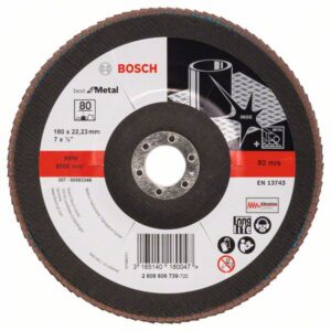 Bosch PRO X571 -Läppälevy, suora, 180 mm, G80