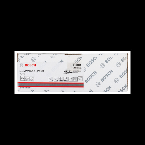 Hiomapaperi Bosch puulle 93x185 mm, rei'itetty, 50 kpl, karkeus K180