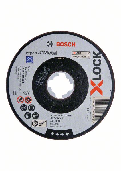 Bosch Expert Sidosrakenteinen PRO Metal -katkaisulaikka, 125 x 1,6 x 22,23 mm, X-Lock