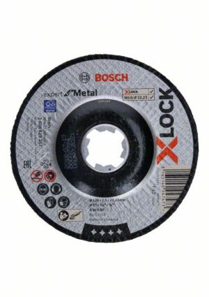 Bosch Expert Sidosrakenteinen PRO Metal -katkaisulaikka, 125 x 2,5 x 22,23 mm, X-Lock, syvennetty keskus