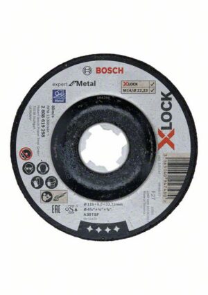 Bosch Expert Sidosrakenteinen PRO Metal -hiomalaikka, 115 x 6 x 22,23 mm, X-Lock