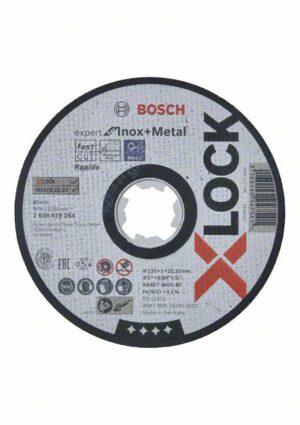 Bosch Expert Sidosrakenteinen PRO Stainless Steel and Metal -katkaisulaikka, 125 x 1 x 22,23 mm, X-Lock, suora, oSa