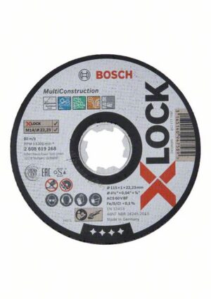 Bosch PRO Multi Material X-Lock -katkaisulaikka, 115 x 1 x 22,23 mm