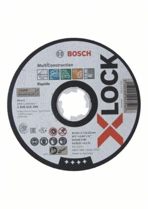 Bosch PRO Multi Material X-Lock -katkaisulaikka, 125 x 1 x 22,23 mm