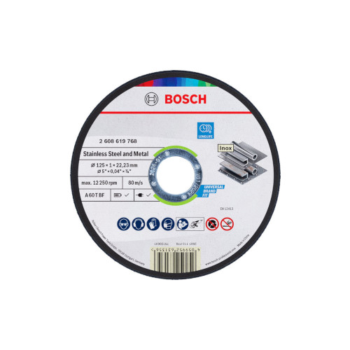 Bosch Stainless Steel and Metal -katkaisulaikka, 125 x 1 x 22,23 mm