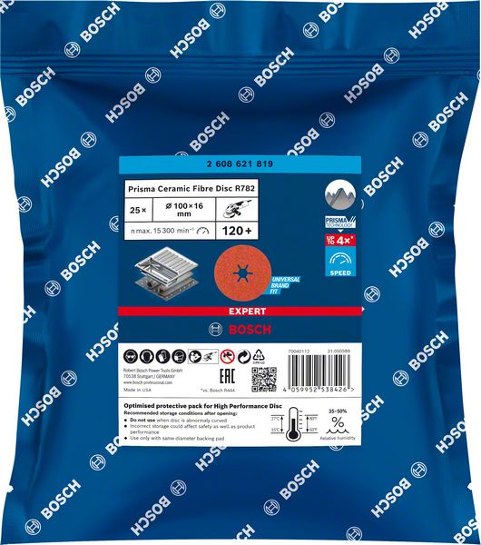 Bosch EXPERT R782 Prisma Ceramic -kuituhiomalaikka, 100 mm, 16 mm, G 120