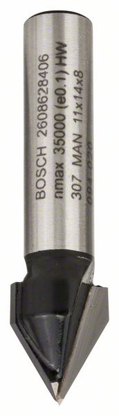 Bosch PRO Jyrsinterä, V-ura, 60° x Ø 11, varsi 8 mm