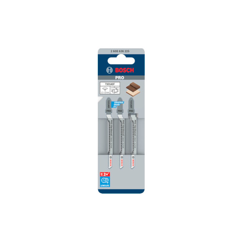 Bosch PRO Hardwood clean curve T101AOF -pistosahanterä, 83 mm, 3 kpl