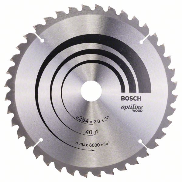 Bosch PRO Wood -pyörösahanterä, 254 x 2 x 30 mm, T40
