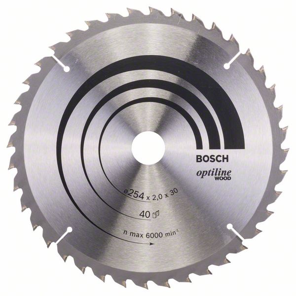 Bosch PRO Wood -pyörösahanterä, 254 x 2 x 30 mm, T40