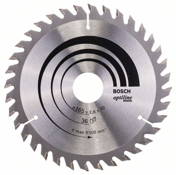 Bosch PRO Wood -pyörösahanterä, 165 x 2,6 x 30 mm, T36