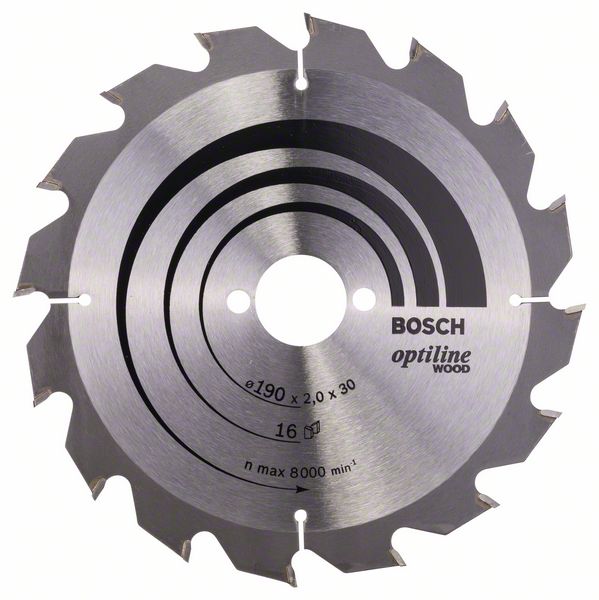 Bosch PRO Wood -pyörösahanterä, 190 x 2 x 30 mm, T16