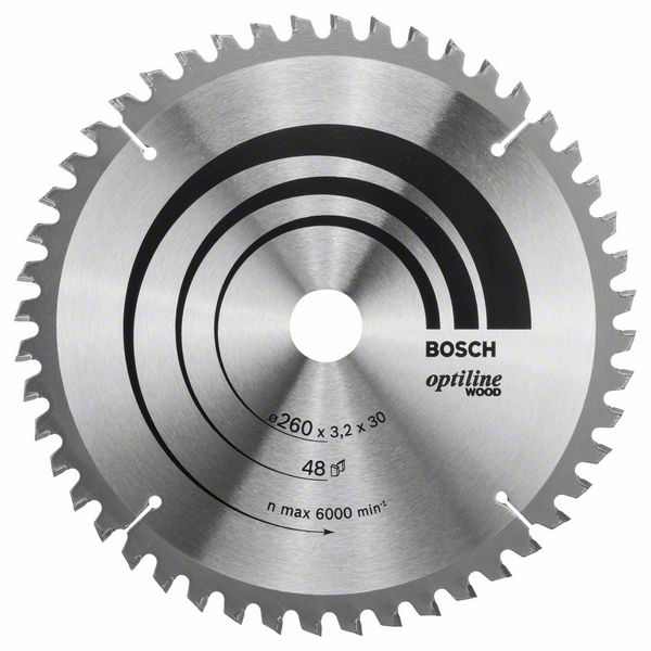 Pyörösahanterä Bosch ø260 mm 30 mm