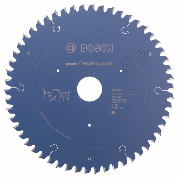 Bosch EXPERT Multi Material ‑pyörösahanterä, 210 x 2,4/1,8 x 30 mm, T54