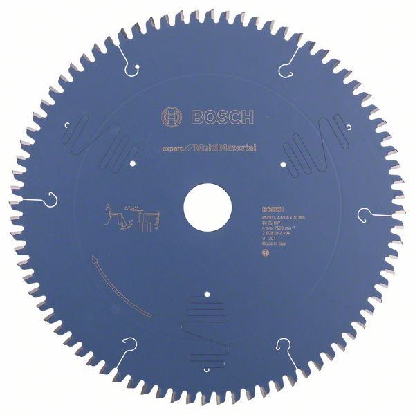 Bosch EXPERT Multi Material ‑pyörösahanterä, 250 x 2,4/1,8 x 30 mm, T80