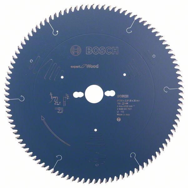Bosch EXPERT Wood -pyörösahanterä, 300 x 2,5/1,8 x 30 mm, T100