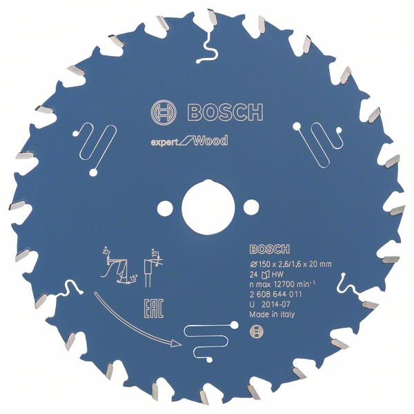 Bosch EXPERT Wood -pyörösahanterä, 150 x 2,6/1,6 x 20 mm, T24