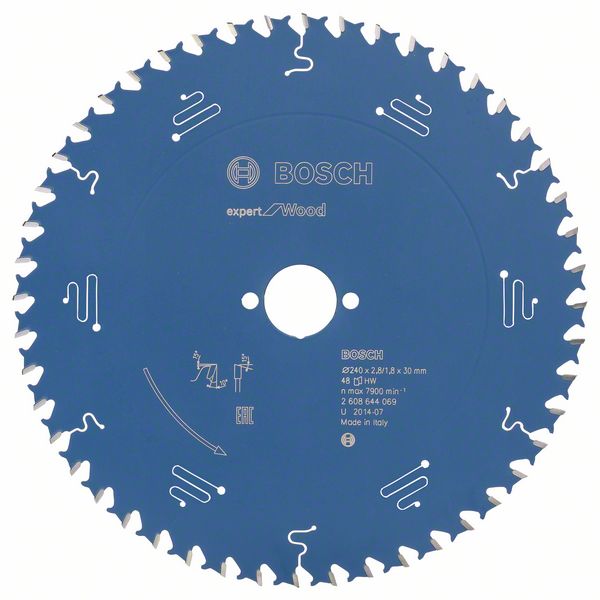 Bosch EXPERT Wood -pyörösahanterä, 240 x 2,8/1,8 x 30 mm, T48