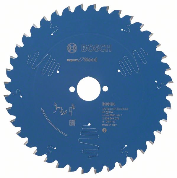 Bosch EXPERT Wood -pyörösahanterä, 216 x 2,4/1,8 x 30 mm, T40