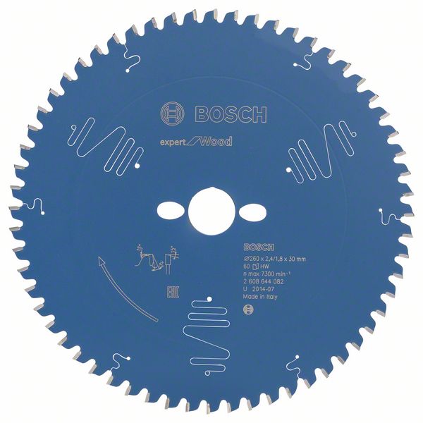 Pyörösahanterä Bosch Expert 60 ø260 mm 30/2,4 mm
