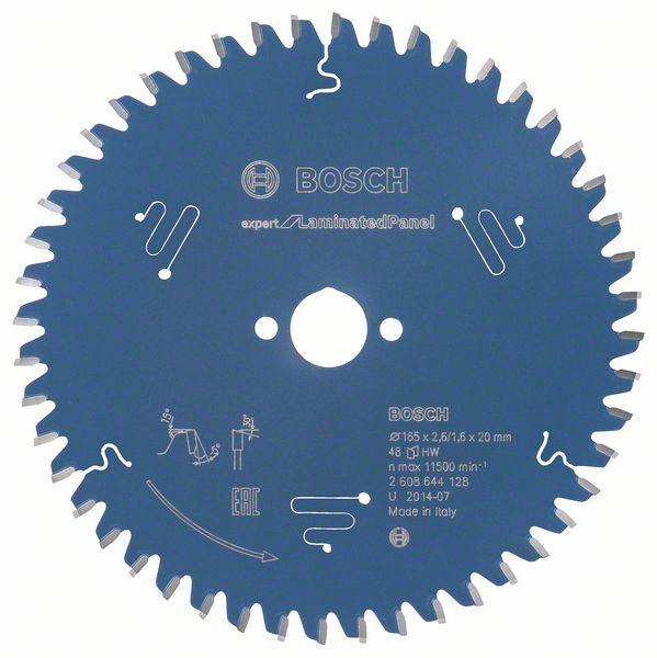 Bosch EXPERT Laminated Panel -pyörösahanterä, 165 x 2,6/1,6 x 20 mm, T48