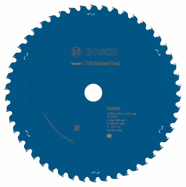 Bosch EXPERT Stainless Steel -pyörösahanterä, 255 x 2,5/2,2 x 25,4 mm, T50