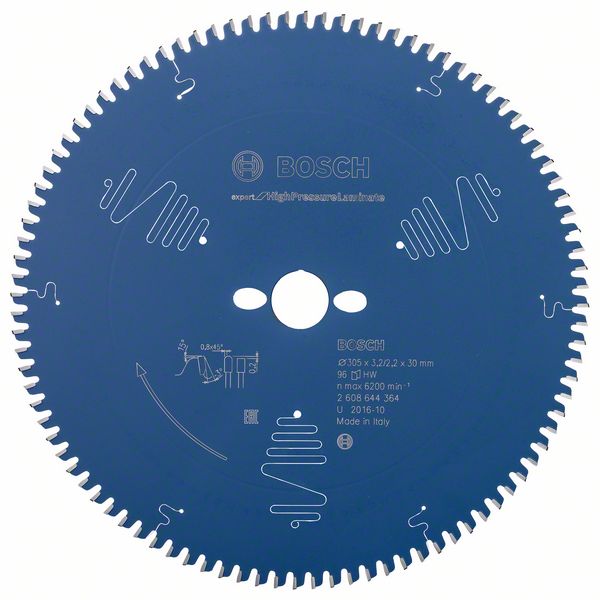 Bosch EXPERT High Pressure Laminate -pyörösahanterä, 305 x 3,2/2,2 x 30 mm, T96
