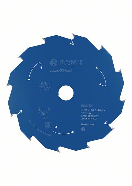Sahanterä Bosch Expert for Wood ø160 mm 20x1.5/1 mm, 12T