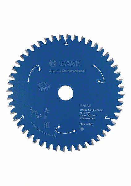 Sahanterä Bosch Expert for LaminatedPanel ø160 mm 20x1.8/1.2 mm, 48T