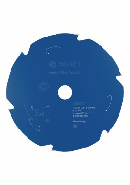 Sahanterä Bosch Expert for Fiber Cement ø250 mm 30x2.2/1.6 mm, 6T