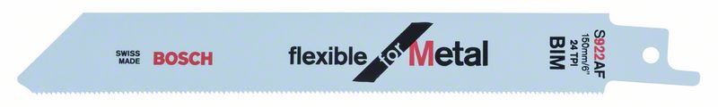 Bosch Thin Metal S922AF -terä, 0,9 x 19 x 150 mm, 5 kpl