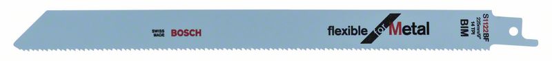 Bosch Medium-Thick Metal flexible S1122BF -terä, 0,9 x 19 x 225 mm, 100 kpl