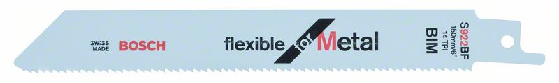 Bosch Medium-Thick Metal S922BF -terä, 0,9 x 19 x 150 mm, 2 kpl
