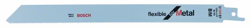 Bosch Thin Metal flexible S1122EF -terä, 0,9 x 19 x 225 mm, 2 kpl