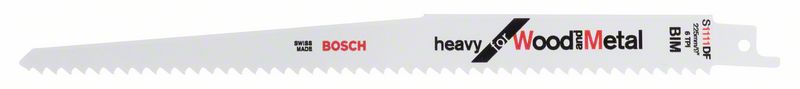 Bosch Multi Material Demolition S1111DF -terä, 1,25 x 19 x 225 mm, 5 kpl