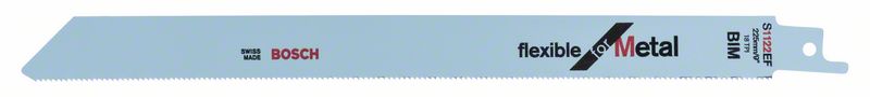 Bosch Thin Metal flexible S1122EF -terä, 0,9 x 19 x 225 mm, 25 kpl