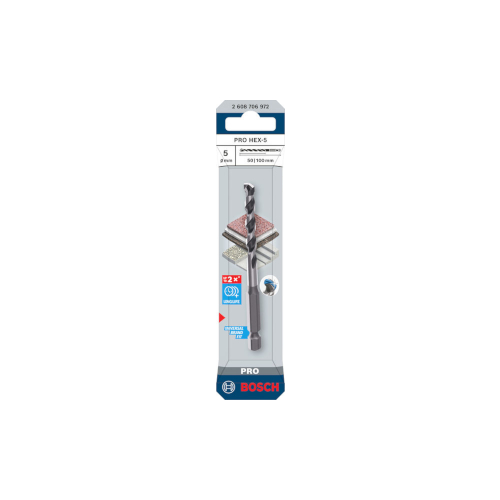 Bosch PRO HEX-5 -poranterä, 5 x 50 x 100 mm