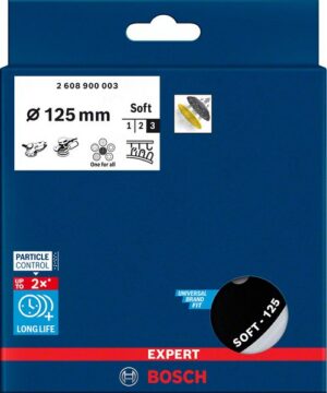 Bosch EXPERT Multihole -hioma-alusta, yleiskäyttöinen, 125 mm, pehmeä