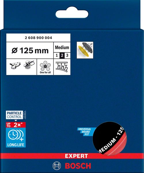 Bosch EXPERT Multihole -hioma-alusta, yleiskäyttöinen, 125 mm, keskikova