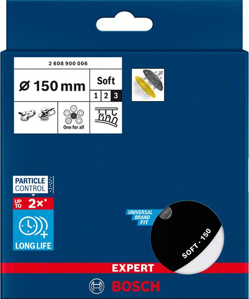 Bosch EXPERT Multihole -hioma-alusta, yleiskäyttöinen, 150 mm, pehmeä