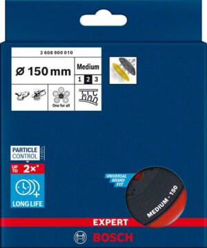 EXPERT Multihole -hioma-alusta, Bosch, 150 mm, keskikova