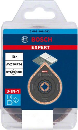 Bosch EXPERT 3 max AVZ 70 RT4 -laastiterä monitoimityökaluille, 70 mm, 10 kpl
