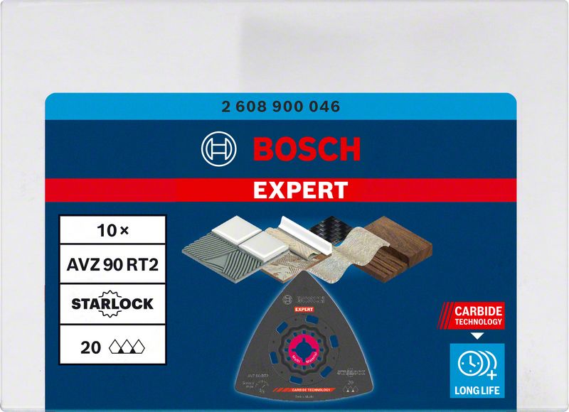 Bosch EXPERT Sanding Plate AVZ 90 RT2 -terä monitoimityökalulle, 10 kpl