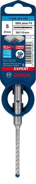 Bosch EXPERT SDS plus-7X -poravasaranterä, 5 x 50 x 115 mm